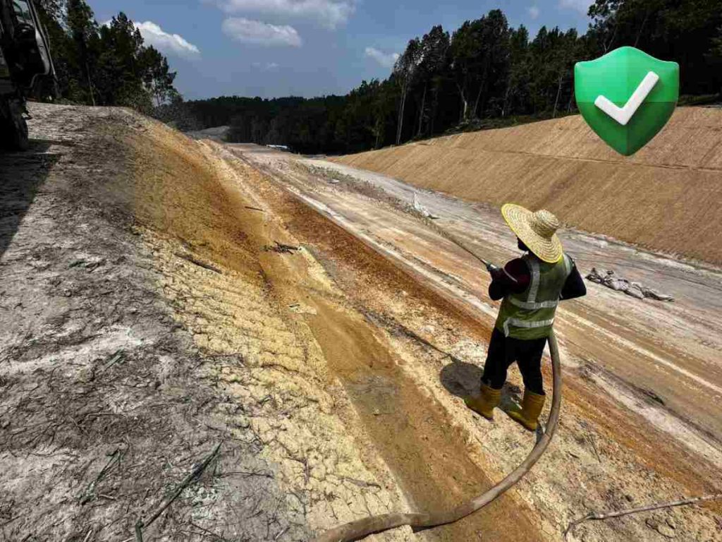 hydroseeding slope protection