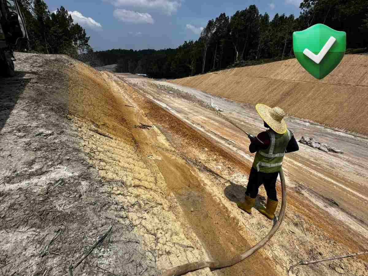 hydroseeding slope protection