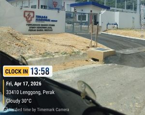 Kawasan pencawang TNB Bersia selepas kerja rumput